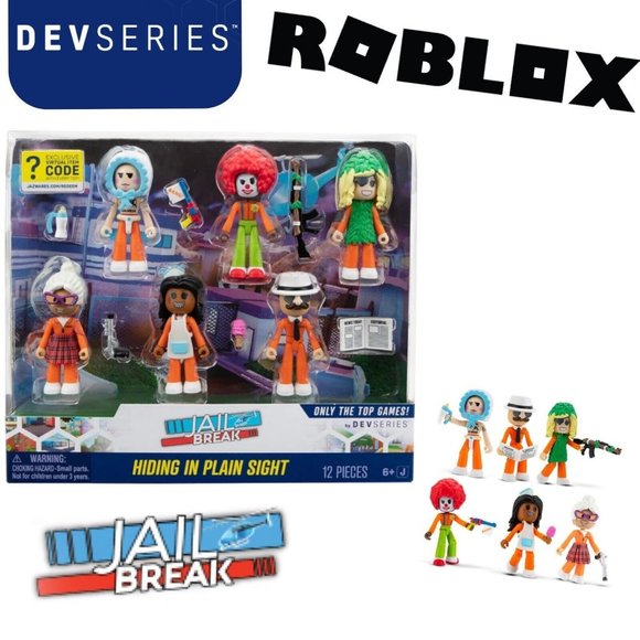Roblox DEVSERIES Jailbreak Hiding In Plain Sight 6 Action Figures Virtual Code - Picture 6 of 6